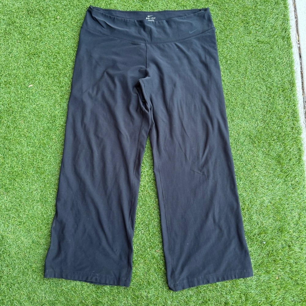 Vintage Nike Dri FIT Pants Size XL Legendary Pant Black Wide Leg Yoga Workout